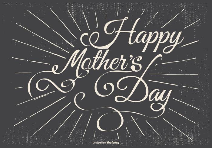 Typographic Happy Mother's Day Illustration Typographic Happy Mother's Day Illustration