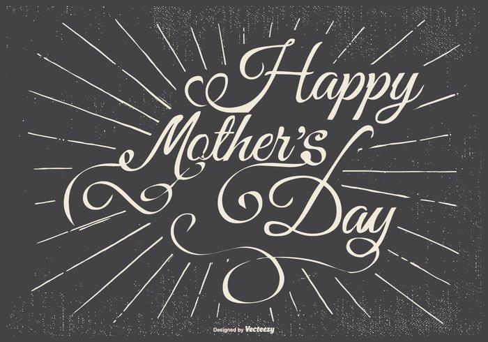 Typographic Happy Mother's Day Illustration vector