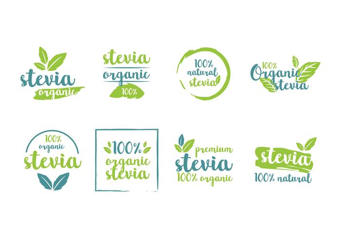 Stevia Etiquetas del producto Vector