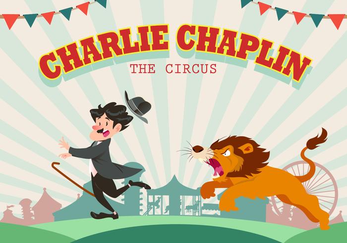 Charlie Chaplin en el vector del circo