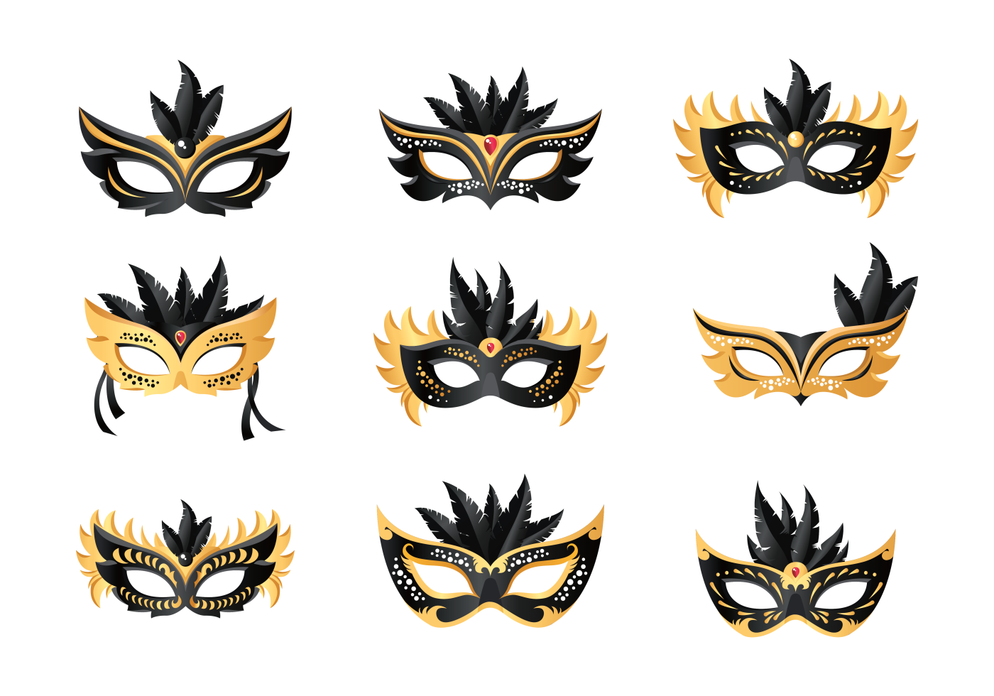 masquerade-ball-icons-vector-148037-vector-art-at-vecteezy