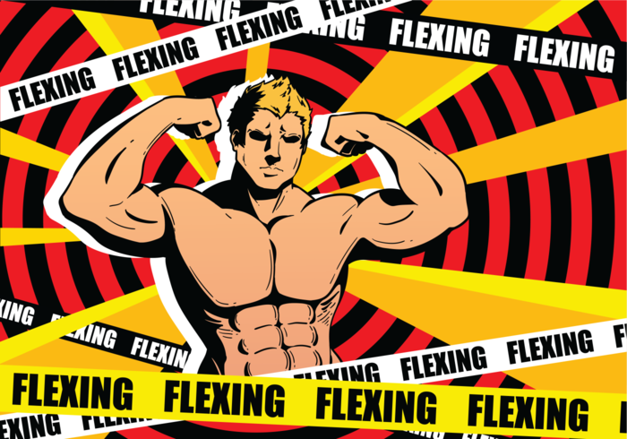 Flexing Vector Illustration