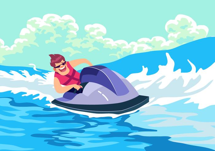 Water Jet Ski Vector 