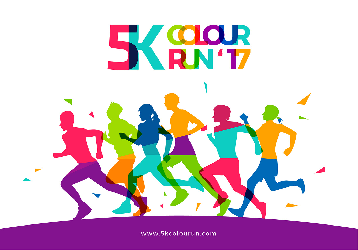 22K Color Run Template Free Vector 22 Vector Art at Vecteezy Intended For Running Flyer Template