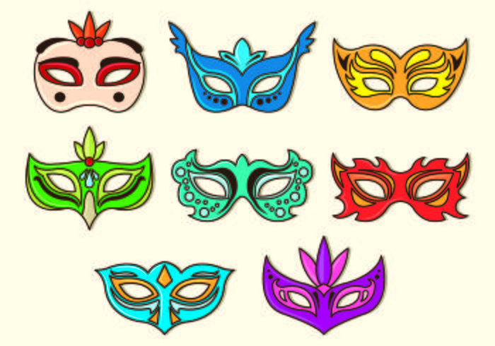 Set Of Masquerade Ball Vectors