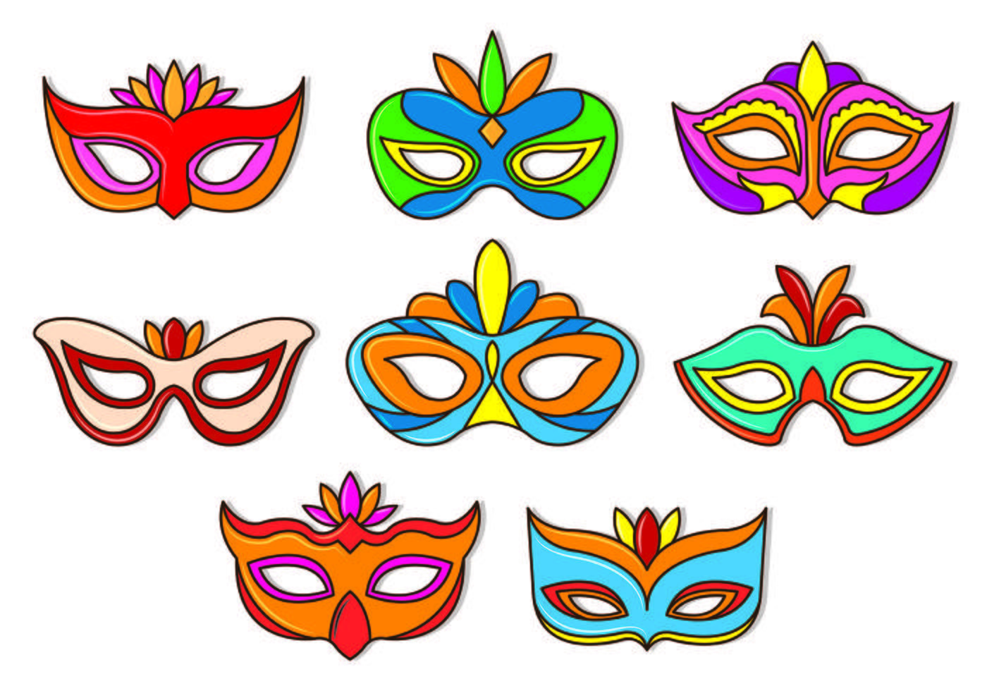 Set Of Masquerade Ball Vectors 148092 Vector Art at Vecteezy