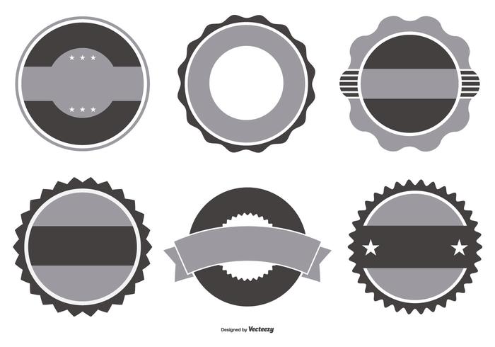 Retro Badge Shapes Collection vector