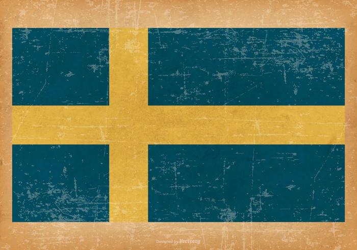 Grunge Flag of Sweden vector