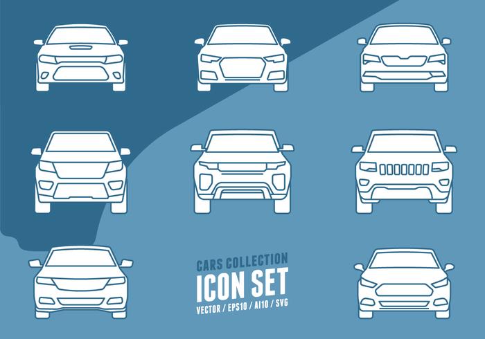 Cars Collection Icons vector