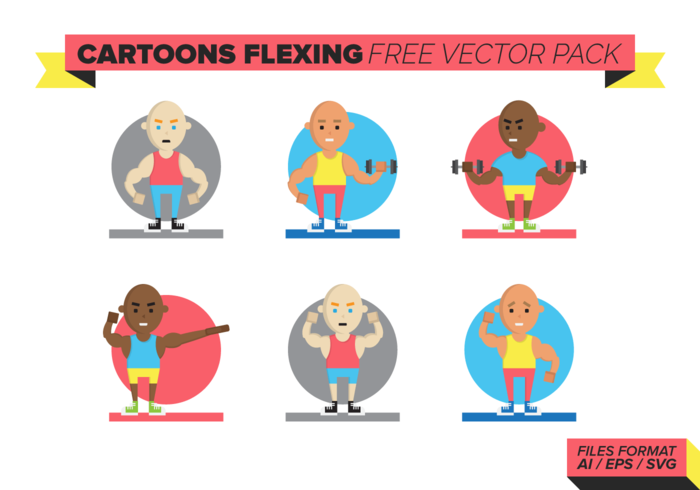 Cartoons Flexing Free Vector Pack Cartoons Flexing Free Vector Pack