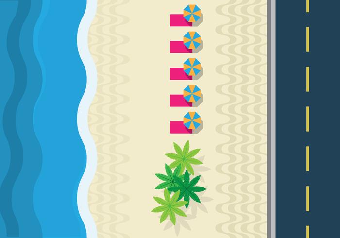 Copacabana Beach Top View vector