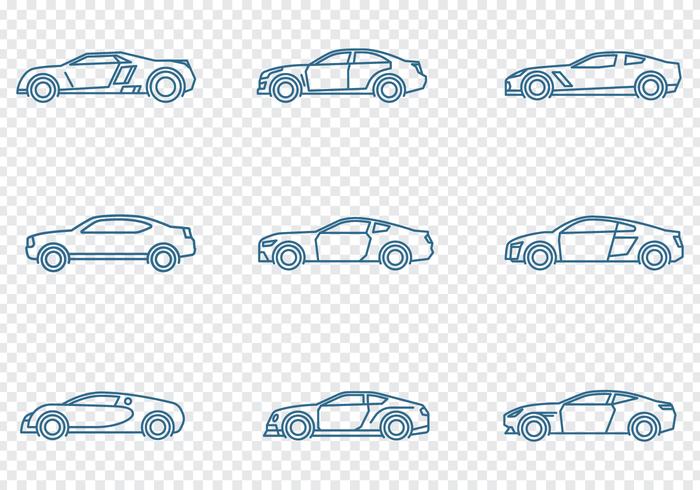 Conjunto de iconos de coches vector