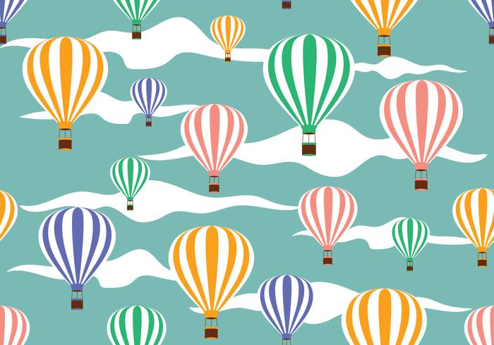 Hot Air Balloon Pattern Vector 