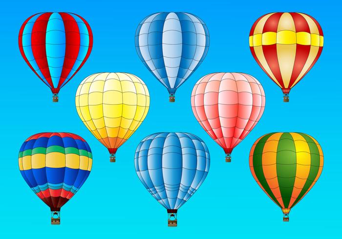 Hot Air Balloon vector set