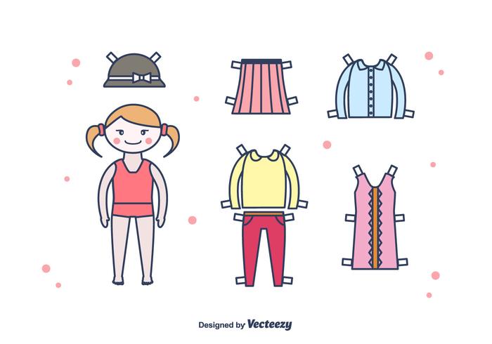 Paper Doll Vector Set