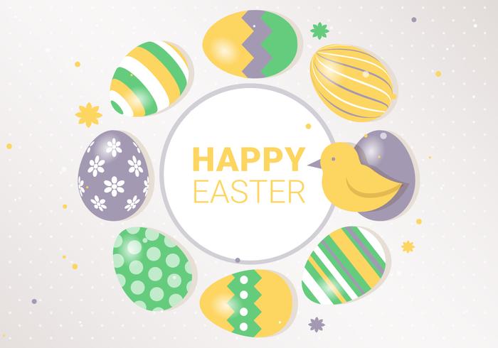 Free Spring Happy Easter Vector Illustration