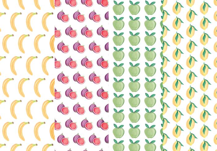 Vector Colourful Fruits Patterns Vector Colourful Fruits Patterns