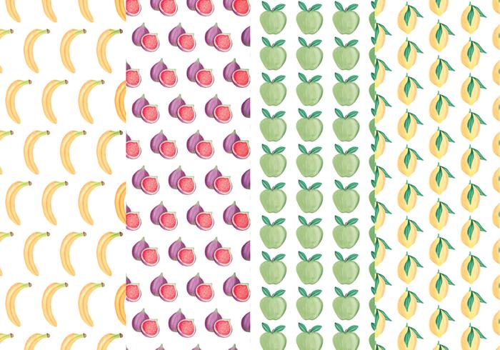 Vector patrones de colores de frutas