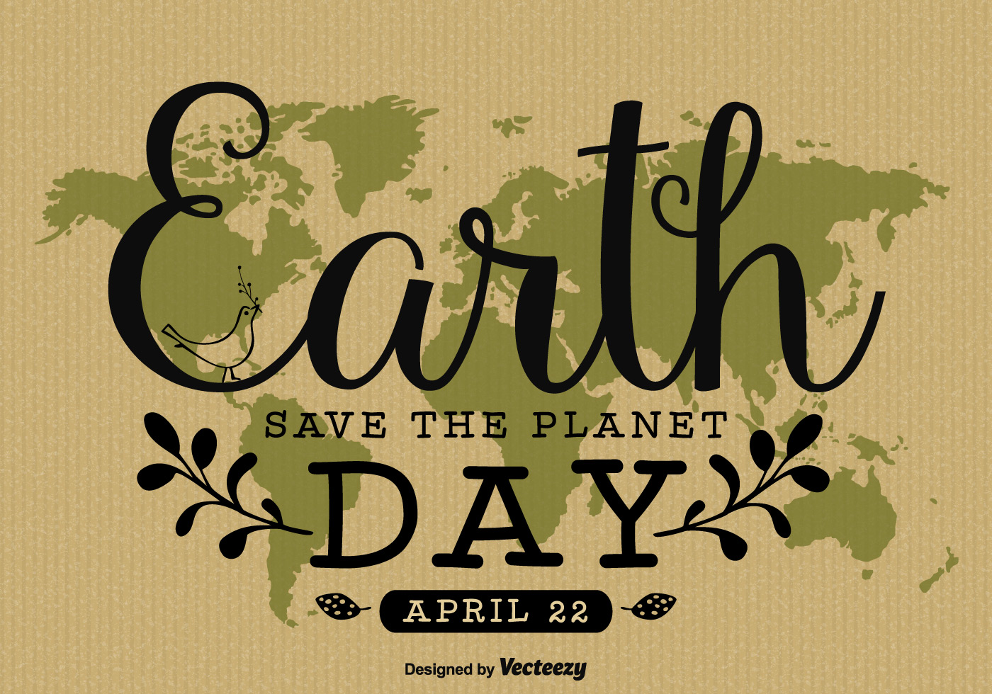 Avoir Images Earth Day Hand Written Poster Design Download Free Vectors par