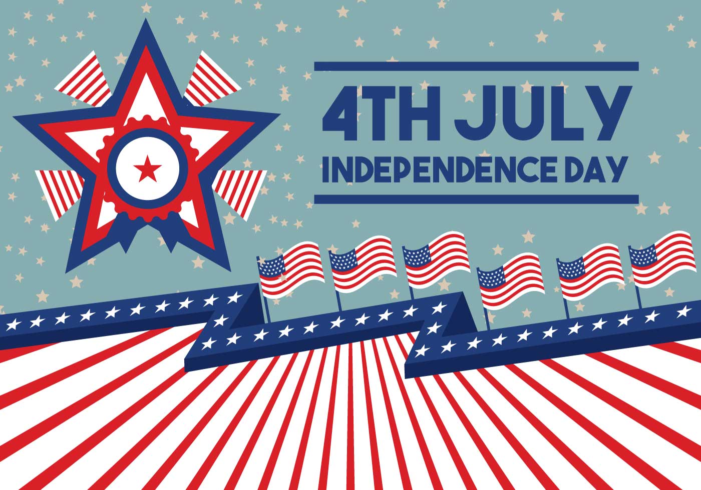 Independence Day July 4th Vector Poster 148250 Vector Art ...