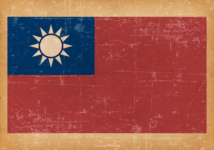 Grunge Flag of Taiwan vector