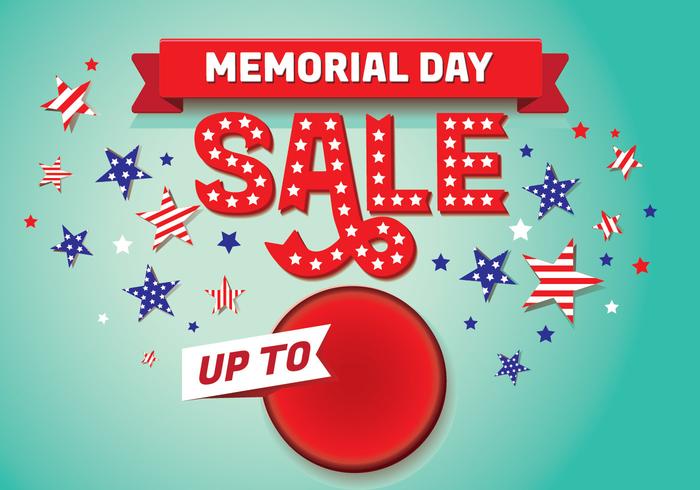 Memorial Day Sale Background Template vector