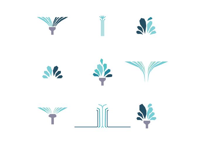 Set Of Water Jet Icons vector