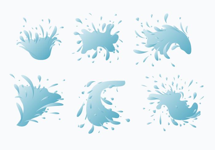 Water Jet Splash Vector Collection