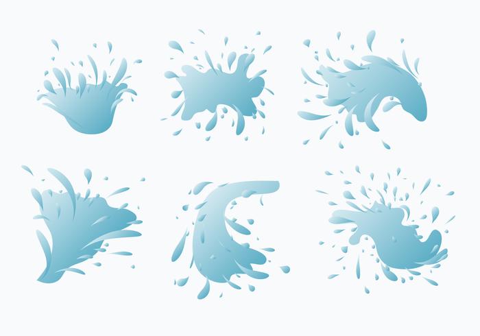 Water Jet Splash Vector Collection