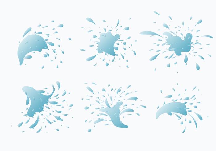 Water Jet Splash Vector Collection