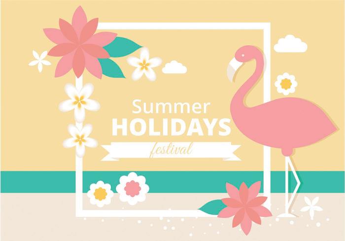 Free Tropical Summer Vector Illustration Free Tropical Summer Vector Illustration
