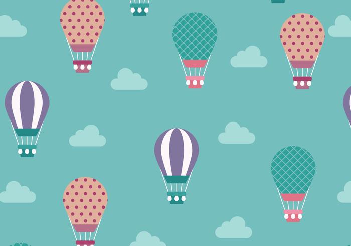 Cute Hot Air Balloon Pattern Vector Cute Hot Air Balloon Pattern Vector