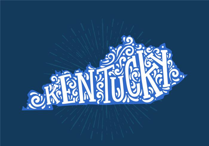 State of Kentucky Lettering vector
