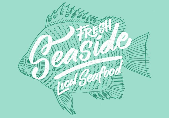 Fresh Local Seafood Fish Design vector