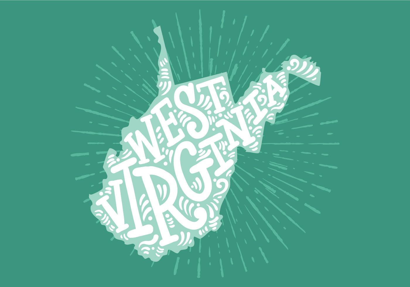West Virginia State Lettering 148343 Vector Art at Vecteezy