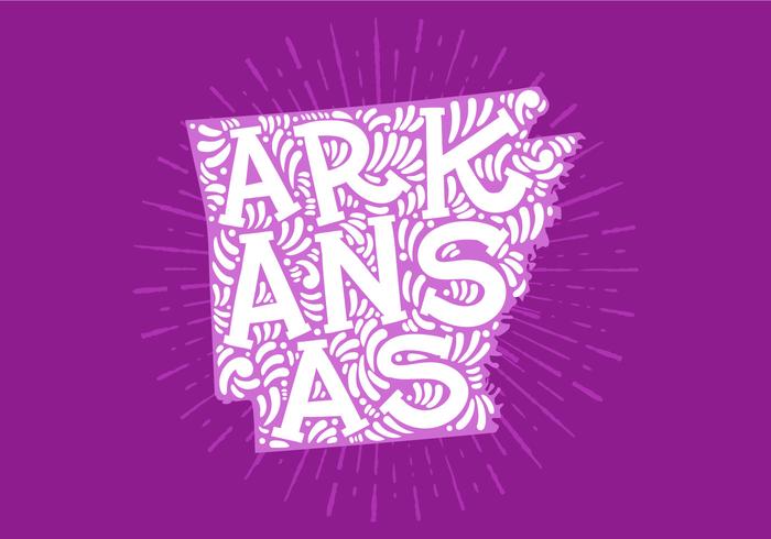 Arkansas State Lettering vector