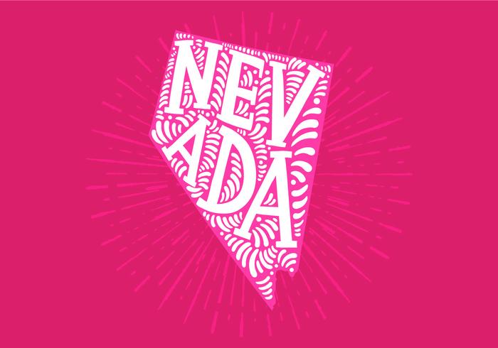 Nevada state lettering vector