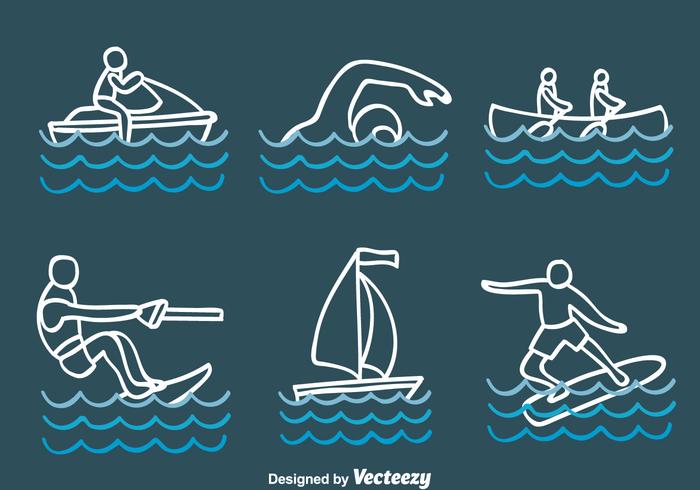 Sketch Water Sport Vectors