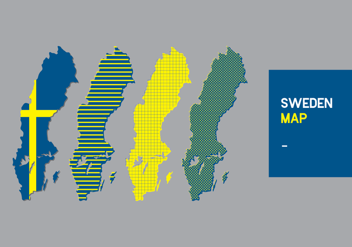 Vector de mapa de Suecia