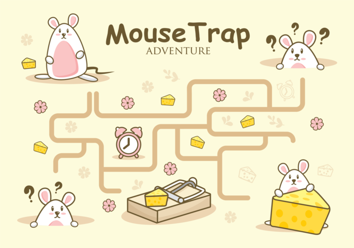 Mouse Trap Adventure Illustration vector