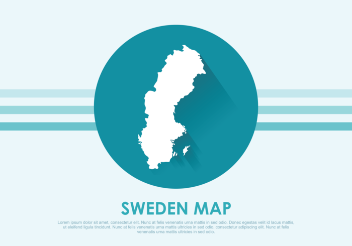 Suecia Mapa Ilustración vector