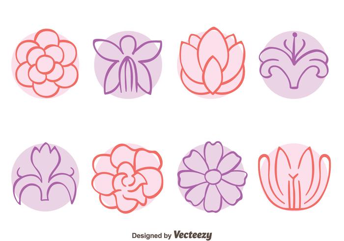 Sketch Flowers Collection Vectors