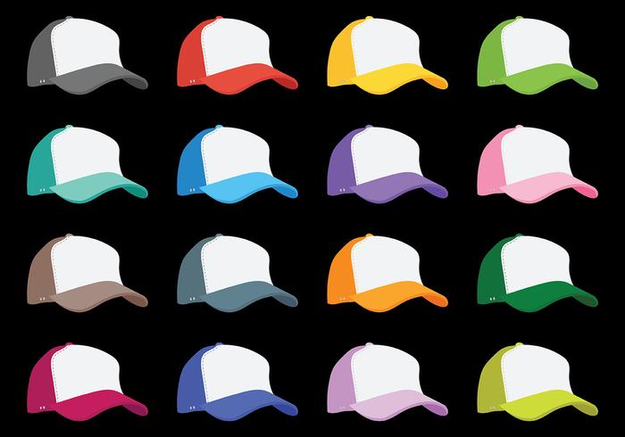 Trucker Hat Vector Icons Trucker Hat Vector Icons