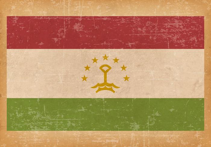 Grunge Bandera de Tayikistán vector
