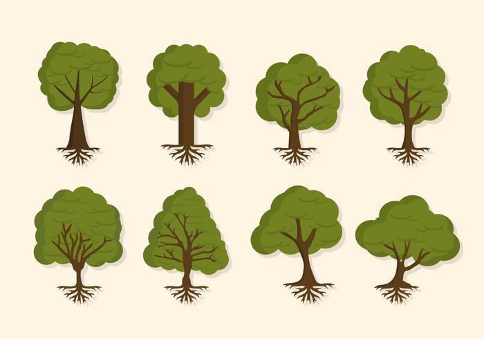 Vectores de árbol plano