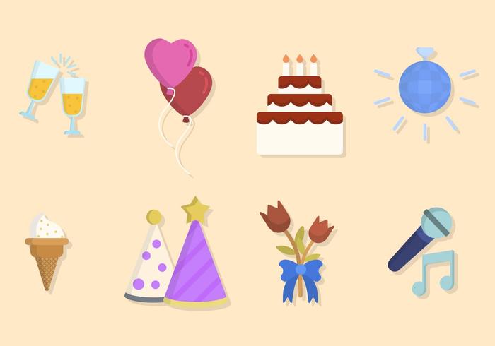 Flat Anniversary Vectors