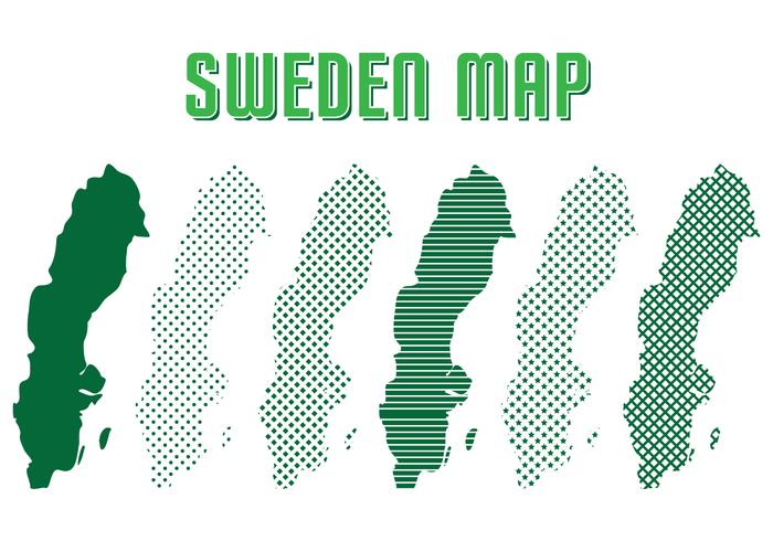 Vector de mapa de Suecia