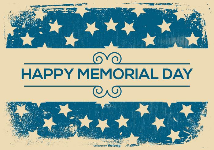 Fondo retro del Memorial Day de Grunge vector