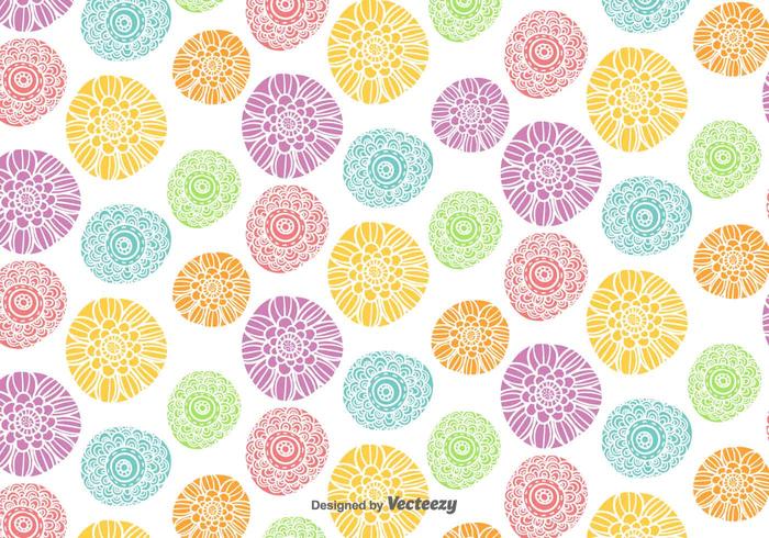 Vector Colorful Flowers Pattern