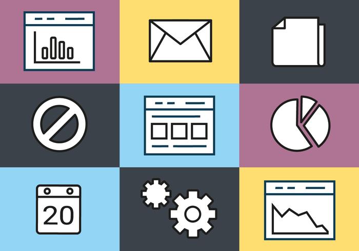 Free Flat Design Mixed Vector Icon Set Free Flat Design Mixed Vector Icon Set